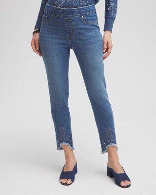 Eyelet Tulip Hem Pull-on Ankle Jeggings | Chico's